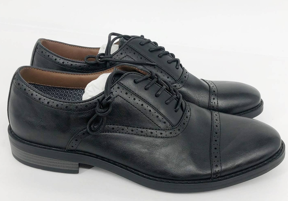 FAIRLANE & SONS Mens Feawin Flex Oxford Shoes 13 Black Leather Stitchfix NWOB